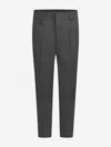 Zeco Schoolwear Boys School Slim Fit Trousers In Grey