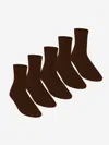 Zeco Schoolwear Boys School Turnover Top Socks In Brown