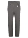 Zeco Schoolwear Elastic-waist Heart-detail Trousers In Gray
