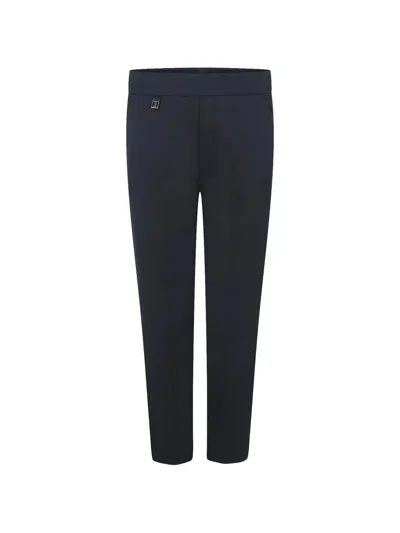 Zeco Schoolwear Kids' Elasticated-waist Slim-fit Trousers In Black