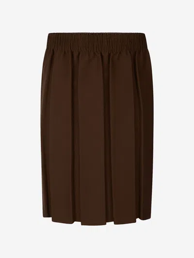 Zeco Schoolwear Kids'  Girls School Box Pleat Skirt In Brown