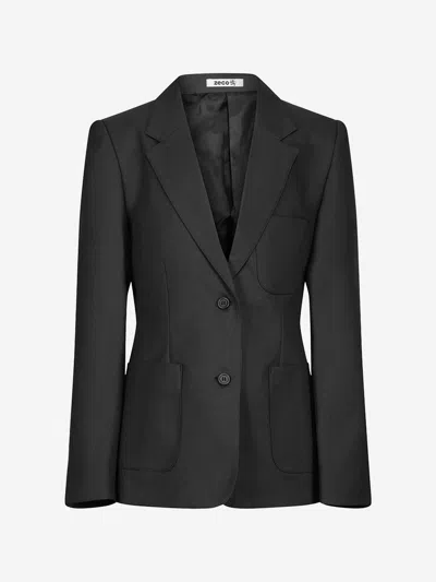 Zeco Schoolwear Kids'  Girls School Fitted Eco Blazer In Black