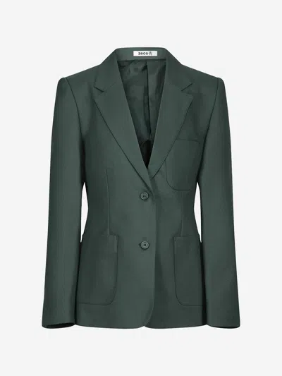 Zeco Schoolwear Kids'  Girls School Fitted Eco Blazer In Green