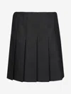 Zeco Schoolwear Girls School Junior Stitch Down Pleat Skirt In Black