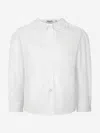 Zeco Schoolwear Girls School Long Sleeve Lace Collar Blouse In White