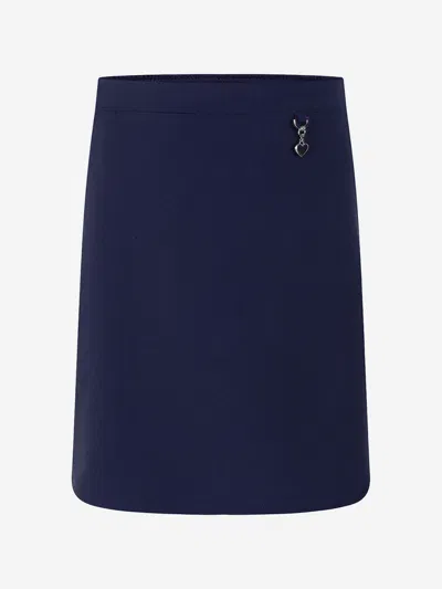Zeco Schoolwear Kids'  Girls School Lycra Heart Skirt In Blue