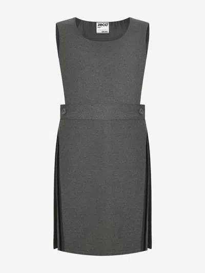 Zeco Schoolwear Babies'  Girls School Pinafore Dress In Grey