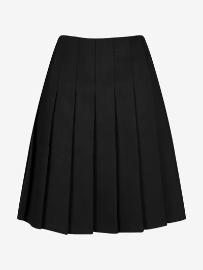 Zeco Schoolwear Kids'  Girls School Senior Down Pleat Eco Skirt In Black
