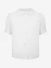 Zeco Schoolwear Girls School Short Sleeve Lace Collar Blouse In White