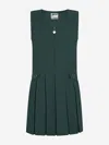 Zeco Schoolwear Girls School Zip Front Pinafore Dress In Green