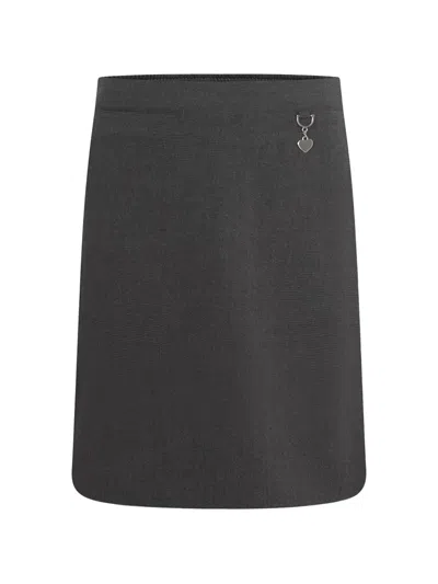 Zeco Schoolwear Heart-charm Pleated Skirt In Multi