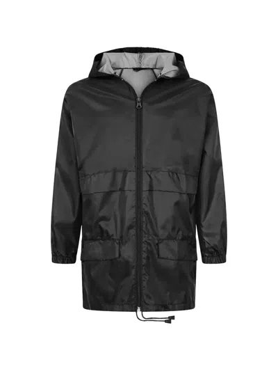 Zeco Schoolwear Kids' Hooded Zip-up Jacket In Black