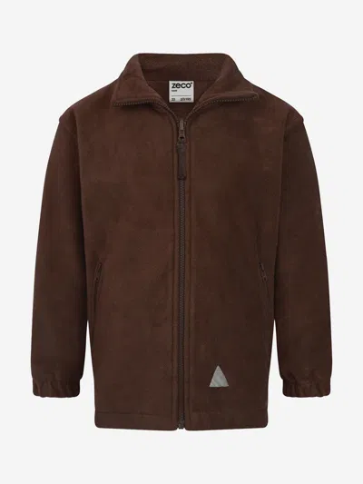 Zeco Schoolwear Kids School Polar Fleece Jacket In Brown