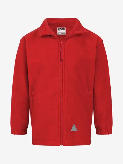 Zeco Schoolwear Kids School Polar Fleece Jacket In Red