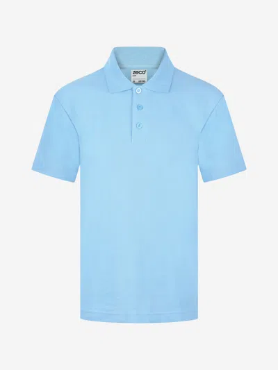 Zeco Schoolwear Kids School Polo Shirt In Blue