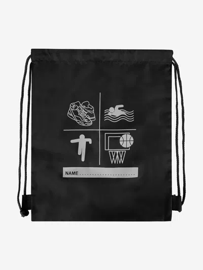 Zeco Schoolwear Kids School Premium Printed Pe Bag In Black