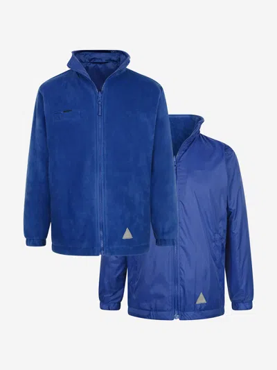 Zeco Schoolwear Kids School Reversible Fleece Jacket In Blue