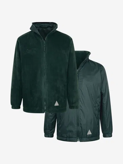 Zeco Schoolwear Kids School Reversible Fleece Jacket In Green