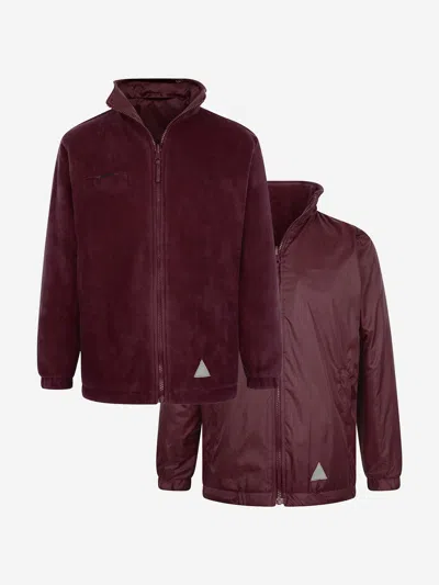 Zeco Schoolwear Kids School Reversible Fleece Jacket In Purple