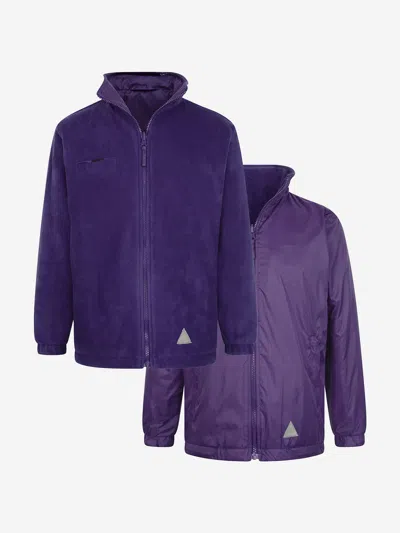 Zeco Schoolwear Kids School Reversible Fleece Jacket In Purple