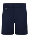 Zeco Schoolwear Logo-plaque Shorts In Blue