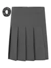 Zeco Schoolwear Zeco Girls School Pleated Skirt With Scrunchie (regular Length) In Gray