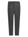 Zeco Schoolwear Pressed-crease Trousers In Gray