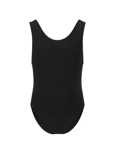 Zeco Schoolwear Scoop-neck Swimsuit In Black
