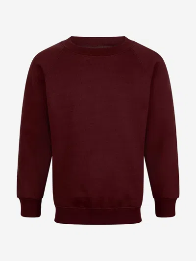 Zeco Schoolwear Zeco Kids School Crew Neck Sweatshirt In Burgundy