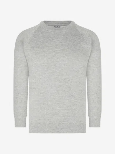 Zeco Schoolwear Zeco Kids School Crew Neck Sweatshirt In Gray