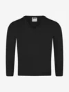 Zeco Schoolwear Zeco Kids School Knitted V-neck Jumper In Black