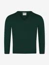 Zeco Schoolwear Zeco Kids School Knitted V-neck Jumper In Green