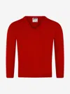 Zeco Schoolwear Zeco Kids School Knitted V-neck Jumper In Red