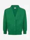 Zeco Schoolwear Zeco Kids School Sweatshirt Cardigan In Green