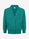 Zeco Schoolwear Zeco Kids School Sweatshirt Cardigan In Green