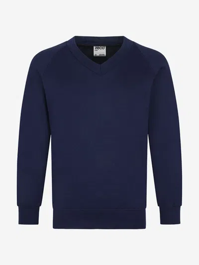 Zeco Schoolwear Zeco Kids School V-neck Sweatshirt In Blue