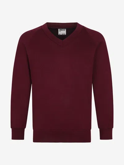 Zeco Schoolwear Zeco Kids School V-neck Sweatshirt In Purple