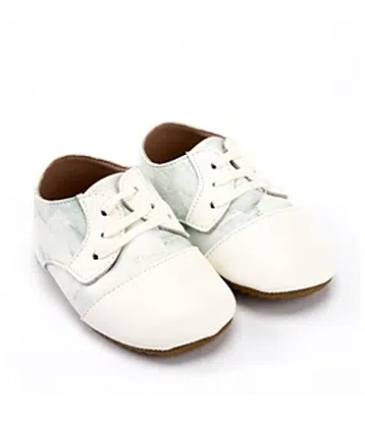 Zeebrakids Boys' Leather Tip Lace Up Shoes - Baby In Ivory Print