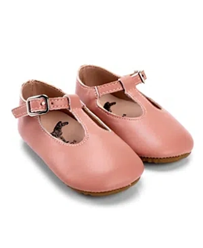 Zeebrakids Girls' Classic T-strap Flats - Baby In Rose