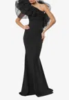 Zeena Zaki One-shoulder Organza Maxi Dress