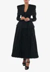 Zeena Zaki Pleated Maxi Dress With Jacket