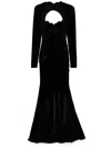 Zeena Zaki Velvet Dress In Black