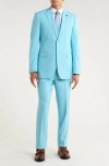Zegarie Aqua Mélange 3-piece Suit In Blue
