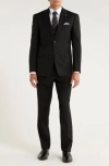 Zegarie Black Mélange 3-piece Suit In Blue