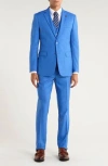 Zegarie Blue Pastel Mélange 3-piece Suit In Blue
