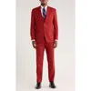 Zegarie Brick Solid 3-piece Suit In Red