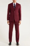 Zegarie Stretch 3-piece Suit In Burgundy