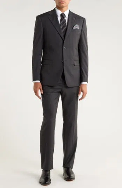 Zegarie Charcoal Mélange 3-piece Suit In Blue