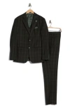 Zegarie Glen Plaid Mélange 3-piece Suit In Black