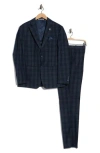 Zegarie Glen Plaid Stretch 3-piece Suit In Black